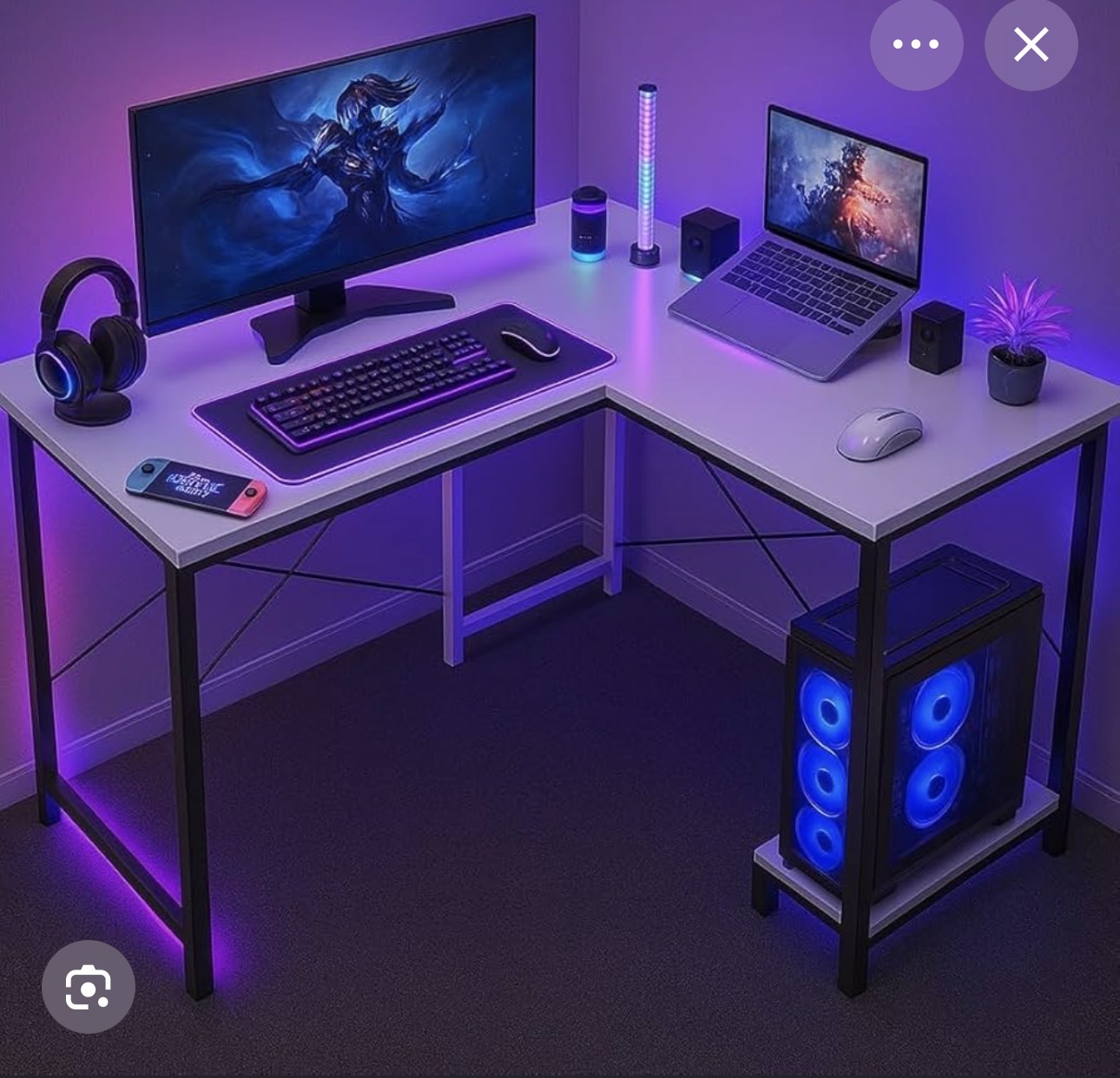 L Shape Gaming Computer Table