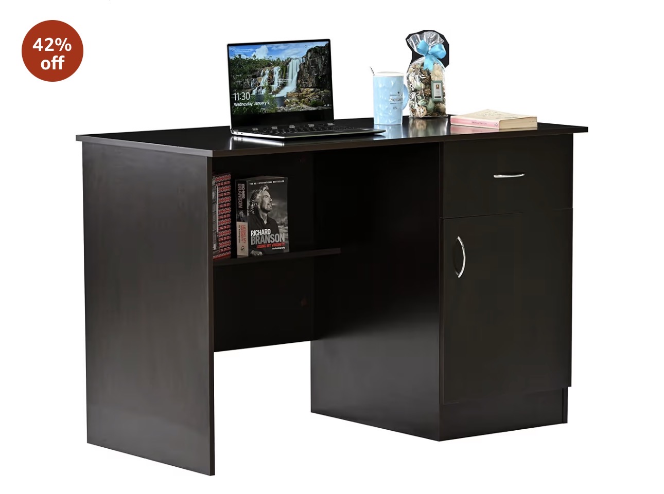 Compact Black Office Table
